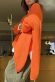 Made in Italy Big Softie Super Slant Knit Top Pumpkin 